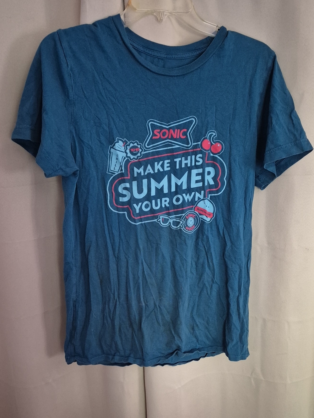 Sonic Logo "Make This Summer Your Own" Blue Graphic Tee
